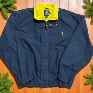 Chaps Ralph Lauren Vintage 90s Navy Yellow Lightweight Jacket Men's Size Large